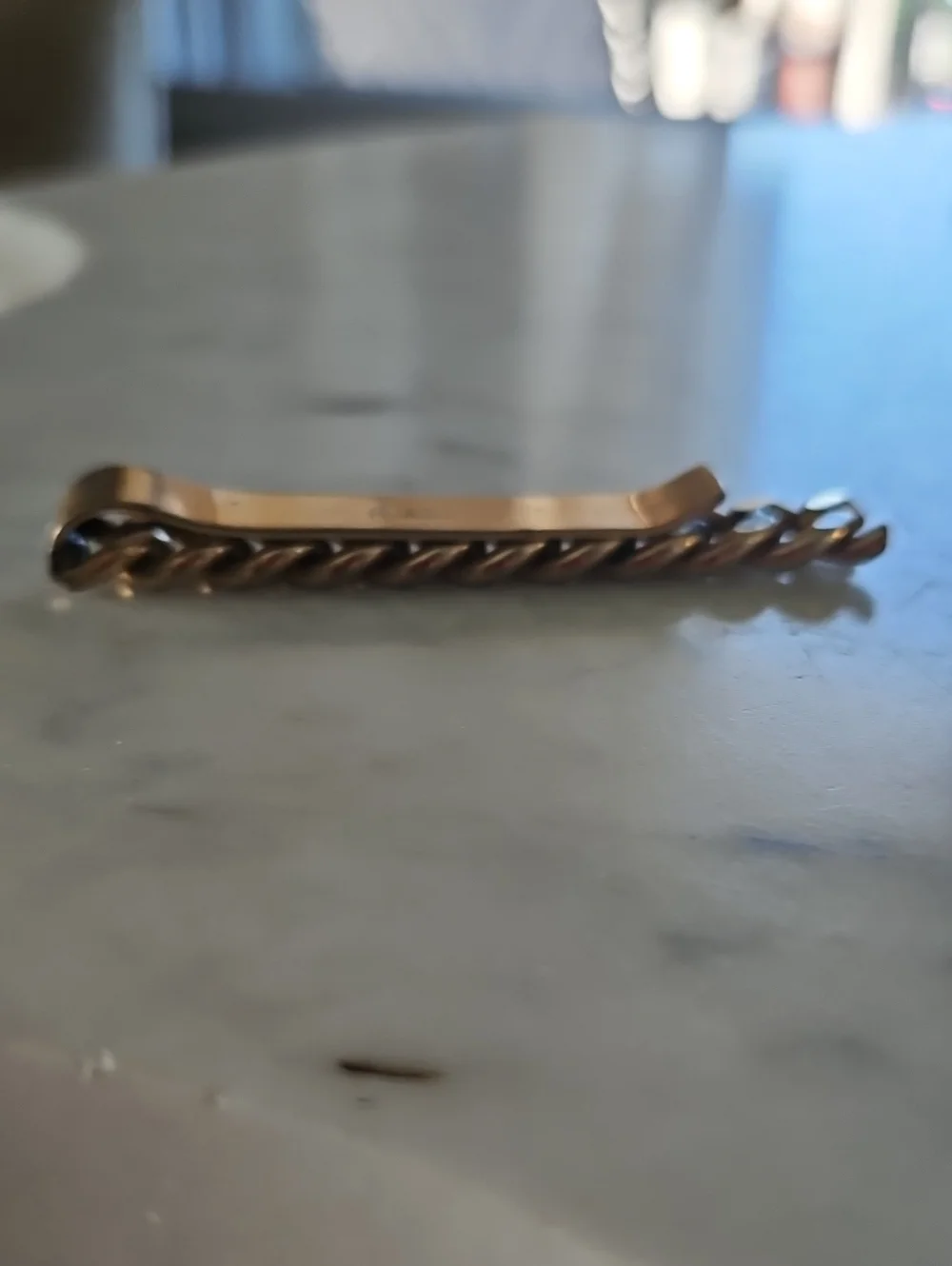 ANSON Chain Link Tie/Lapel Bar Clip Vintage    EUC